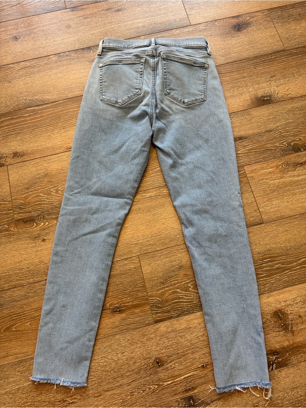 LOFT Light Blue High-Rise Distressed Skinny Jeans 27/4 - Picture 10 of 11